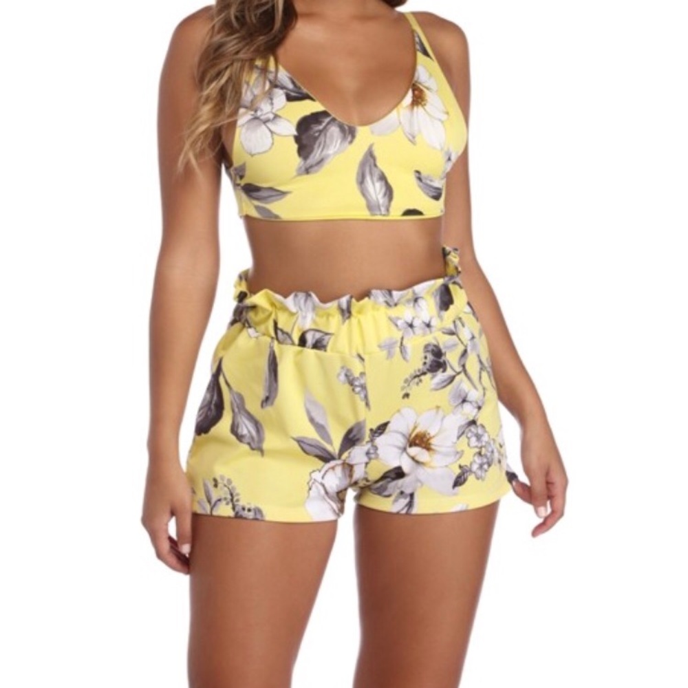 2 piece crop & shorts